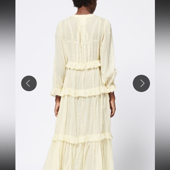EUC Isabel marant étoile ABONI EMBROIDERED COTTON-VOILE MAXI DRESS NO FLAWS - Picture 8 of 8